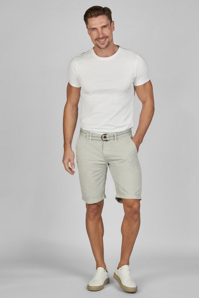 Hattric Bermudas Hattric Herren Chino Bermuda mit Gürtel Light Grey von Hattric