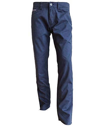 Hattric Five Pocket Chino Modell Hunter Stretch dunkelblau Gemustert W32 bis W42 (36W / 36L) von Hattric