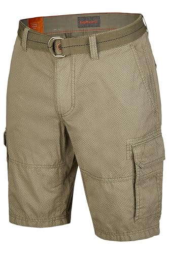 Hattric Herren Cargo Bermuda mit Gürtel Khaki with Print 27 27 von Hattric