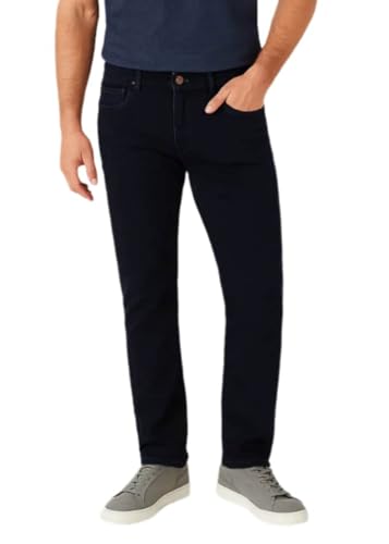 Hattric Mens Jeans Parker Straight Leg Blue/Black 36W 34L von Hattric
