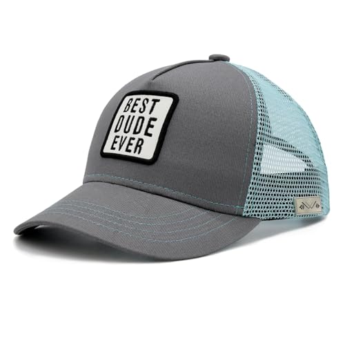 Kinder-Trucker-Kappen für Jungen, Kleinkinder, Snapback-Mesh-Baseballmütze für Kinder von 2–8 Jahren, hellgrau, Einheitsgröße von Hatwell