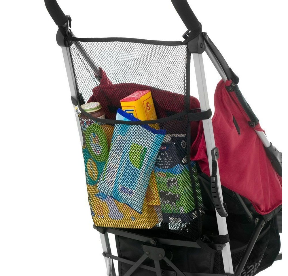 Hauck Kinderwagen-Tasche Buy Me - Schwarz, Universal Einkaufsnetz Netz für Kinderwagen, Buggy, Sportwagen von Hauck