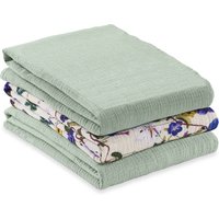 hauck Spucktücher Cuddle N Clean 3er Set Sage/Beige Floral von Hauck