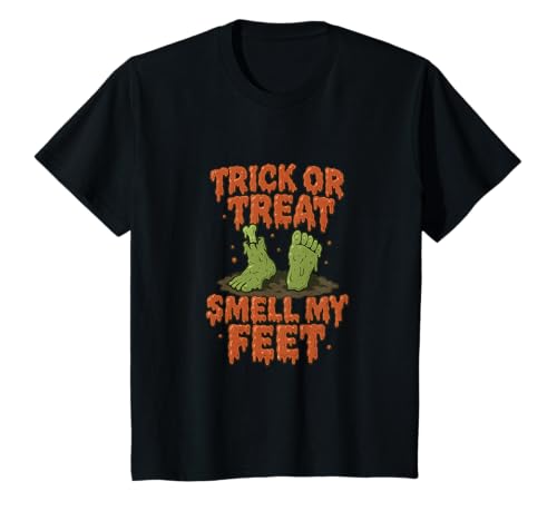 Kinder Trick Or Treat Smell My Feet Lustiger Zombie Kinder Halloween T-Shirt Kinder Trick Or Treat Smell My Feet Lustiger Zombie Kinder Halloween T-Shirt von Haunted Halloween Zombie Humor