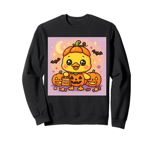 Kawaii Halloween Ente im Kürbis Kostüm Trick or Treat Kinder Sweatshirt Kawaii Halloween Ente im Kürbis Kostüm Trick or Treat Kinder Sweatshirt von Haunted Humor Halloween Duck Costume Tees