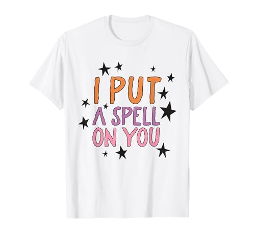 I Put A Spell On You Retro-Halloween-Shirt mit Sternen für Damen und Mädchen T-Shirt I Put A Spell On You Retro-Halloween-Shirt mit Sternen für Damen und Mädchen T-Shirt von Haunted Humor Spooky Halloween Tee Outfit Co.