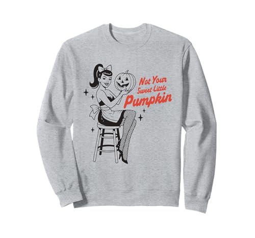 Nicht Dein süßer Kleiner Kürbis, Retro-Pin-Up-Girl, Halloween Sweatshirt Nicht Dein süßer Kleiner Kürbis, Retro-Pin-Up-Girl, Halloween Sweatshirt von Haunted Pinup Retro Horror Witchy Apparel Co