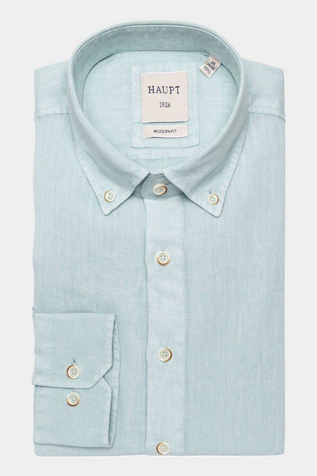 Haupt Langarmhemd Haupt Leichtes Langarm Leinenhemd im Modern-Fit - LIGHT BLUE von Haupt