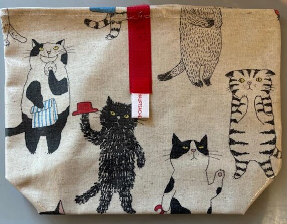 Beutel Mit Klettverschluss, Lunchbag, Kulturbeutel, Wetbag, Katze Beutel Mit Klettverschluss, Lunchbag, Kulturbeutel, Wetbag, Katze von HauptsacheHose