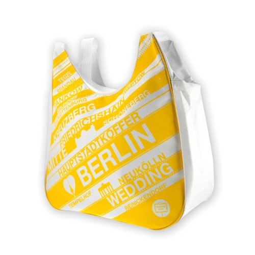 HAUPTSTADTKOFFER Umhängetasche Berlin Taschen 17 Liter Mehrfarbig (Weiß/Gelb) HK-B12260-M von Hauptstadtkoffer