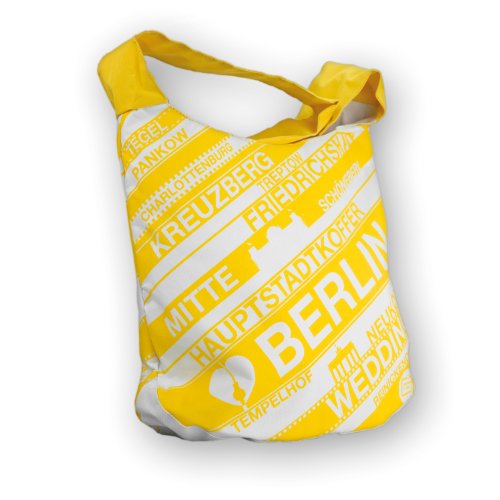 HAUPTSTADTKOFFER Umhängetasche Berlin Taschen 25 Liter Mehrfarbig (Weiß/Gelb) HK-B32351-L von Hauptstadtkoffer