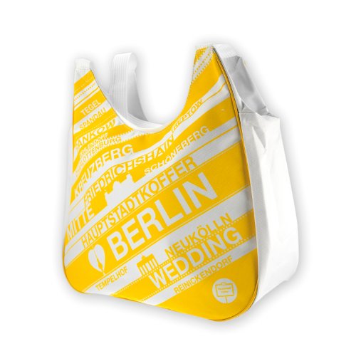 HAUPTSTADTKOFFER Umhängetasche Berlin Taschen 25 Liter Mehrfarbig (Weiß/Gelb) HK-B32351-L von Hauptstadtkoffer