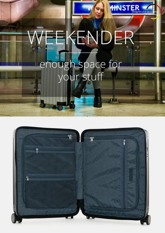 Hauptstadtkoffer Handgepäckkoffer Q-Damm, 4 Rollen, Handgepäck Trolley, TSA, 38 L von Hauptstadtkoffer