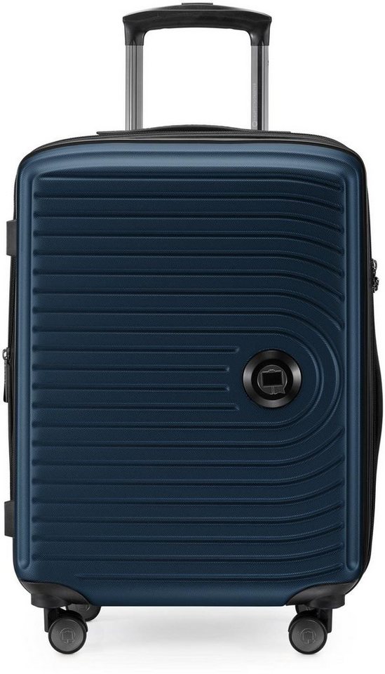 Hauptstadtkoffer Hartschalen-Trolley Mitte, dunkelblau, 55 cm, 4 Rollen, Hartschalen-Koffer Handgepäck-Koffer TSA Schloss Volumenerweiterung von Hauptstadtkoffer
