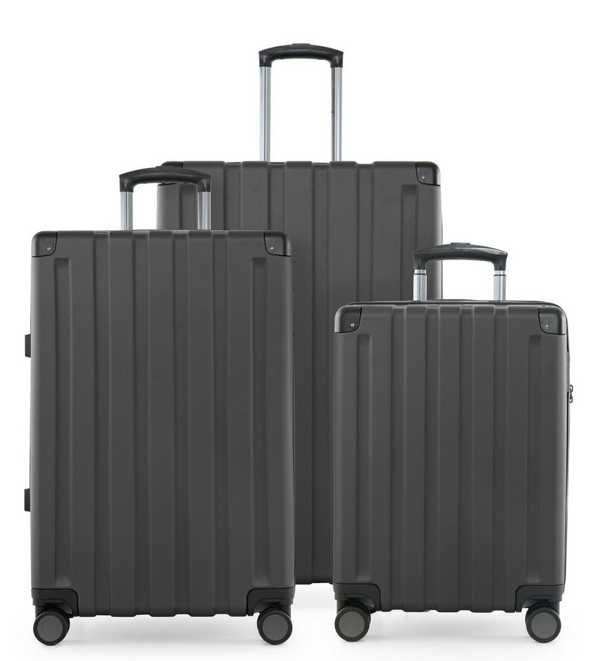 Hauptstadtkoffer Hartschalen-Trolley Q-Damm, 4 Rollen, 3 Koffer-Set Hartschalen-Trolleys, Erweiterung, TSA von Hauptstadtkoffer