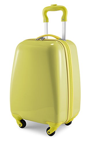 Hauptstadtkoffer - for Kids - Kindergepäck, Kinderkoffer, Hartschalenkoffer, Reise Trolley für Kinder, Handgepäck, 24 Liter, Gelb von Hauptstadtkoffer