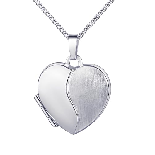 Haus der Herzen Medaillon 925 Silber Herz zum öffnen für Bildereinlage/ 2 Fotos Amulett (Kette 925 Siber) von HausderHerzen