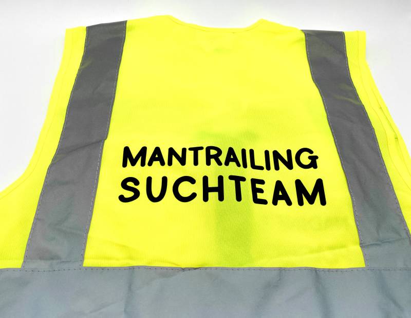 Warnweste Mantrailing | Hundetraining Wunschtext Personalisiert Gelb Und Orange von HausNR20