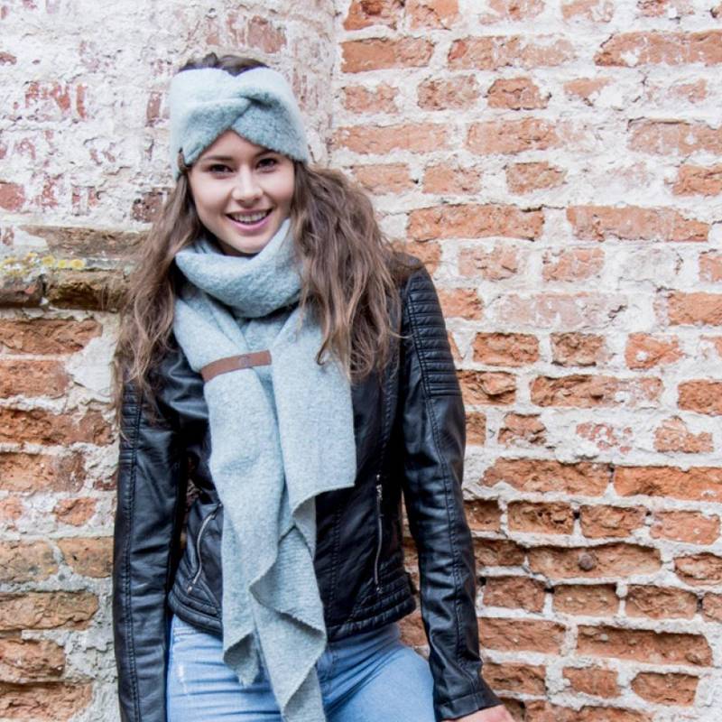 Softer Warmer Fleece Schal Fem 50 X 200 cm Mint von HausNr22Shop