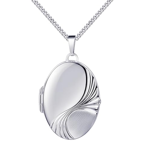 Medaillon XXL mit Kette teilmattiert mattiert verziert oval 925 Sterling Silber zum öffnen für Bildereinlage 2 Fotos Amulett Verzierung - Randverzierung + Kette mit Schmuck-Etui von Haus der Herzen® Medaillon XXL mit Kette teilmattiert mattiert verziert oval 925 Sterling Silber zum öffnen für Bildereinlage 2 Fotos Amulett Verzierung - Randverzierung + Kette mit Schmuck-Etui von Haus der Herzen® von HausderHerzen
