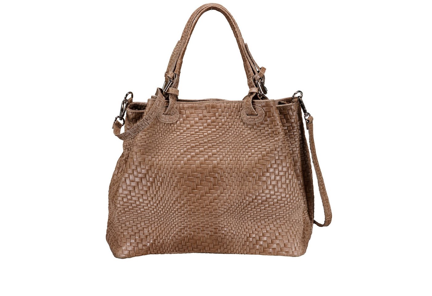 Hausfelder Manufaktur Handtasche Flechtprägung von Hausfelder Manufaktur