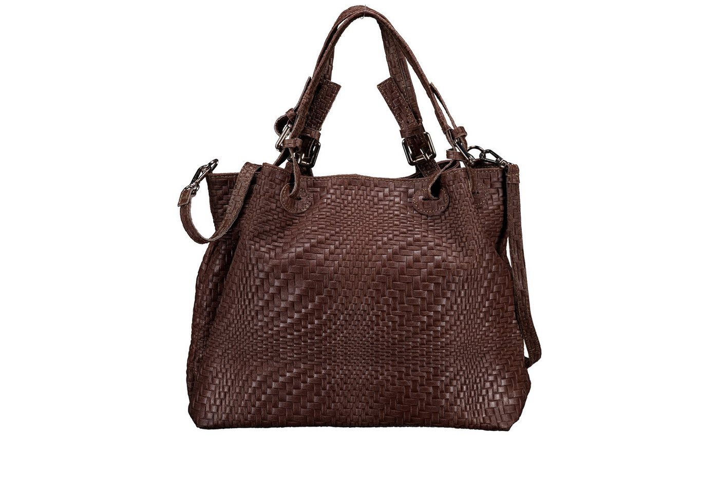 Hausfelder Manufaktur Handtasche Flechtprägung von Hausfelder Manufaktur