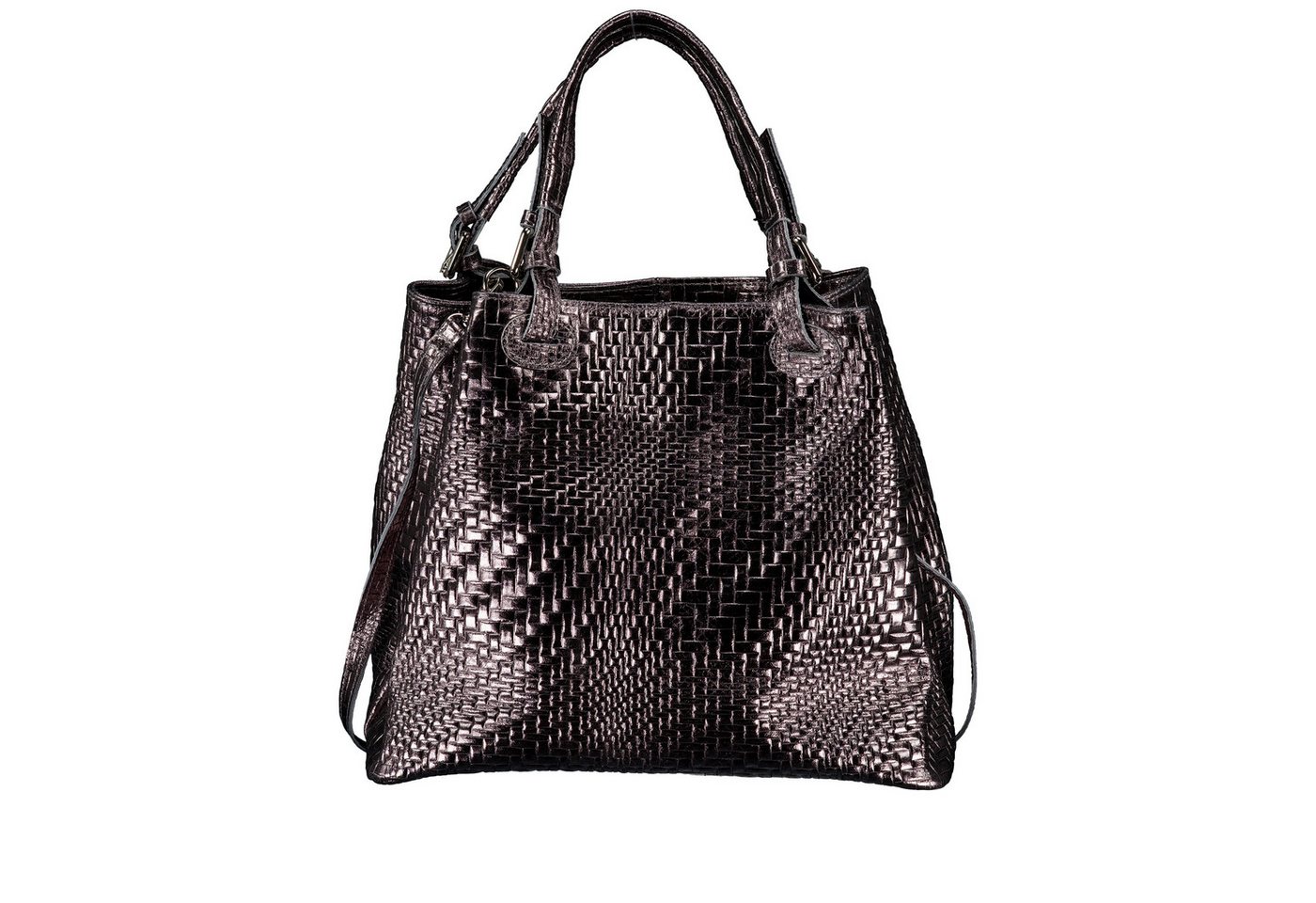 Hausfelder Manufaktur Handtasche Flechtprägung von Hausfelder Manufaktur