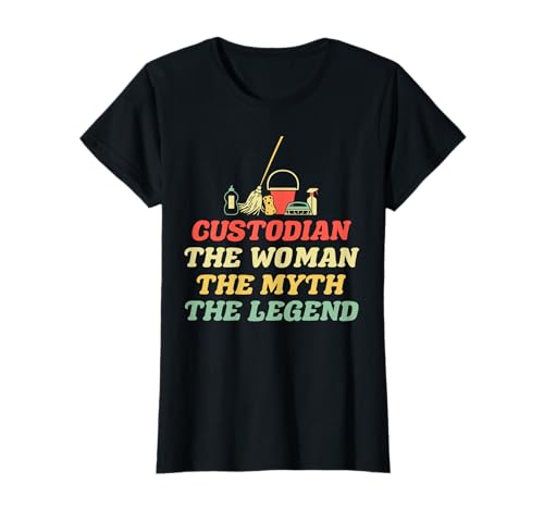 School Custodian Janitor The Woman The Myth The Legend T-Shirt School Custodian Janitor The Woman The Myth The Legend T-Shirt von Hausmeister Designs Schulwart