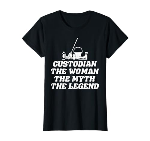 School Custodian Janitor The Woman The Myth The Legend T-Shirt School Custodian Janitor The Woman The Myth The Legend T-Shirt von Hausmeister Designs Schulwart
