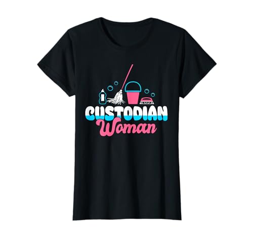 School Custodian Woman Janitor T-Shirt School Custodian Woman Janitor T-Shirt von Hausmeister Designs Schulwart