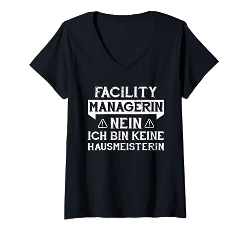Damen Facility Managerin Nein ich bin keine Hausmeisterin T-Shirt mit V-Ausschnitt Damen Facility Managerin Nein ich bin keine Hausmeisterin T-Shirt mit V-Ausschnitt von Hausmeister Kollektion