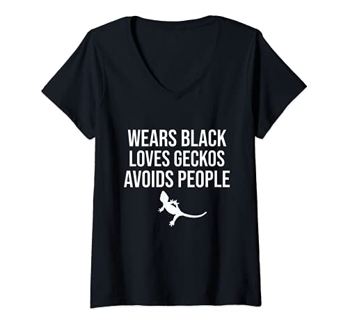 Damen Haustier Kronengecko Eidechse Reptil Herpetologist T-Shirt mit V-Ausschnitt Damen Haustier Kronengecko Eidechse Reptil Herpetologist T-Shirt mit V-Ausschnitt von Haustier-Schopfgeckos, Eidechsen