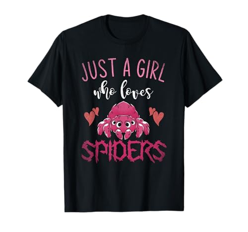 Nur ein Mädchen das Spinnen liebt Arachnide Geschenk Spinne T-Shirt Nur ein Mädchen das Spinnen liebt Arachnide Geschenk Spinne T-Shirt von Haustier Terrarium Spinne