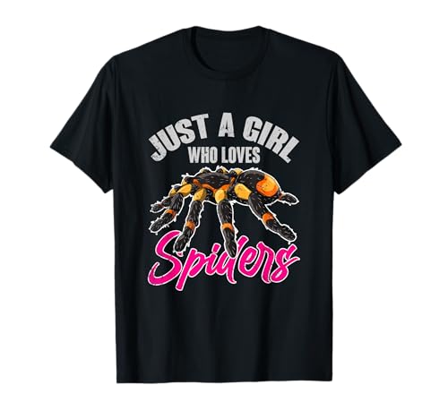 Nur ein Mädchen das Spinnen liebt Tarantel Spinne T-Shirt Nur ein Mädchen das Spinnen liebt Tarantel Spinne T-Shirt von Haustier Terrarium Spinne