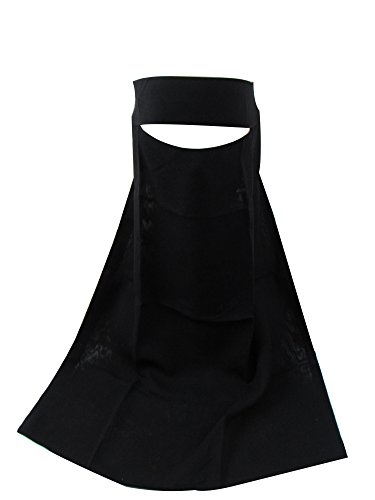 TheHijabStore.com Damen 1-lagiger Saudi Schwarz Niqab Gesichtsschleier für Hijab Soft 1 Stück Burqa-No Screen - Schwarz - Einheitsgröße TheHijabStore.com Damen 1-lagiger Saudi Schwarz Niqab Gesichtsschleier für Hijab Soft 1 Stück Burqa-No Screen - Schwarz - Einheitsgröße von Haute Hijab