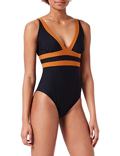 HAUTE PRESSION Damen T1018 CO1 Badeanzug, Noir/Caramel, von Haute Pression