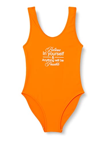 HAUTE PRESSION Mädchen T9055 CO5 Badeanzug, Orange, von Haute Pression