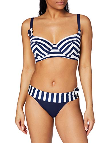 Haute Pression Damen Bikini-Set Y8013, Gr. 38 (Herstellergröße: 40E), Blau (rayé Marine) von Haute Pression