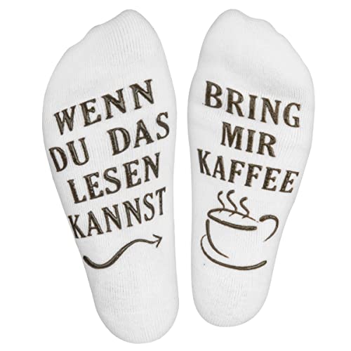 Lustige Socken Damen Neuheit Geschenk - Wenn Du Das Lesen Kannst Bring Mir Kaffee Lustige Socken Damen Neuheit Geschenk - Wenn Du Das Lesen Kannst Bring Mir Kaffee von Haute Soiree