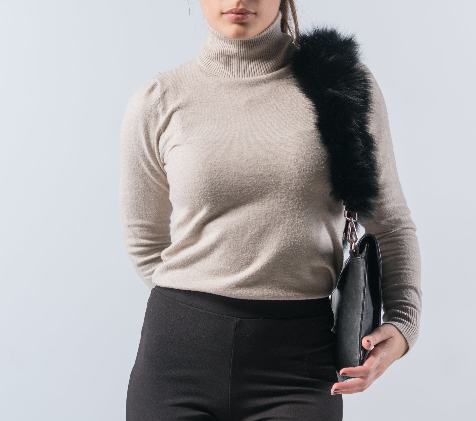 Schwarzfuchs Taschengurt 70 cm Lederriemen Mit Silberverschlüssen von Hauteacorn