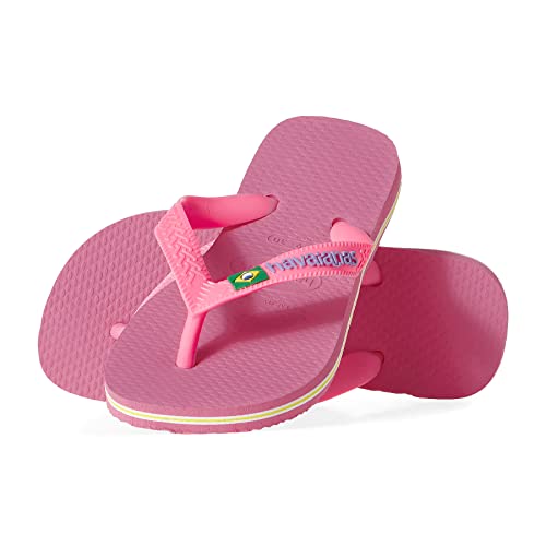 Havaianas Unisex Kinder Brasil Logo (Mini Me) Zehentrenner, Crystal Rose, 23/24 EU von Havaianas