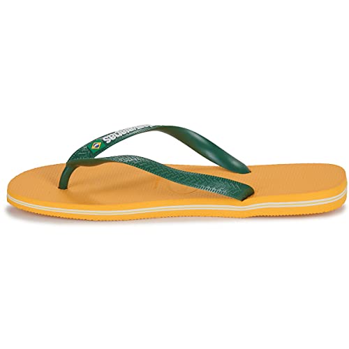 Havaianas Unisex Brasil Logo Flip Flops, Pop Yellow, 39/40 EU von Havaianas