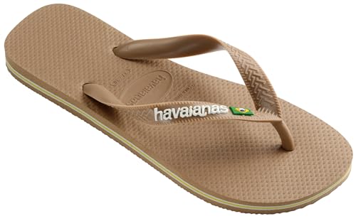 Havaianas - Brasil Logo, ikonische, bequeme und langlebige Badelatschen mit Brasilien- Flagge und rutschfester Sohle mit farbigen Streifen, Unisex-Erwachsene von Havaianas