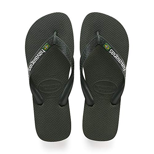 Havaianas - Brasil Logo, ikonische, bequeme und langlebige Badelatschen mit Brasilien- Flagge und rutschfester Sohle mit farbigen Streifen, Unisex-Erwachsene von Havaianas