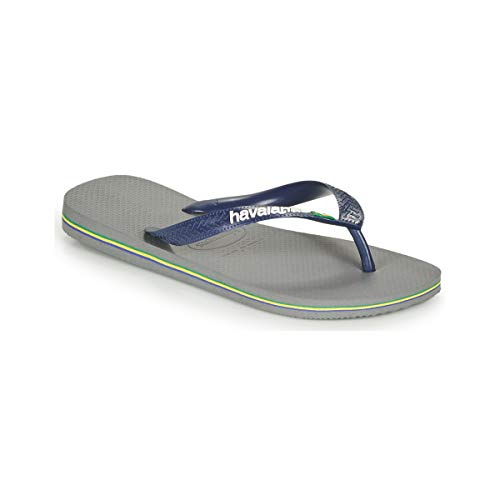 Havaianas - Brasil Logo, ikonische, bequeme und langlebige Badelatschen mit Brasilien- Flagge und rutschfester Sohle mit farbigen Streifen, Unisex-Erwachsene von Havaianas