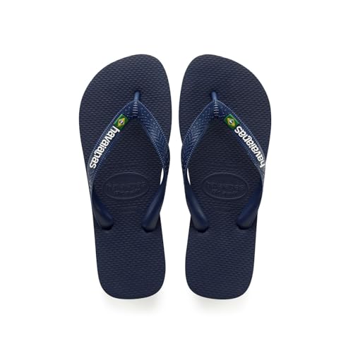 Havaianas Unisex Brasil Logo, Navy Blue, 11/12 von Havaianas