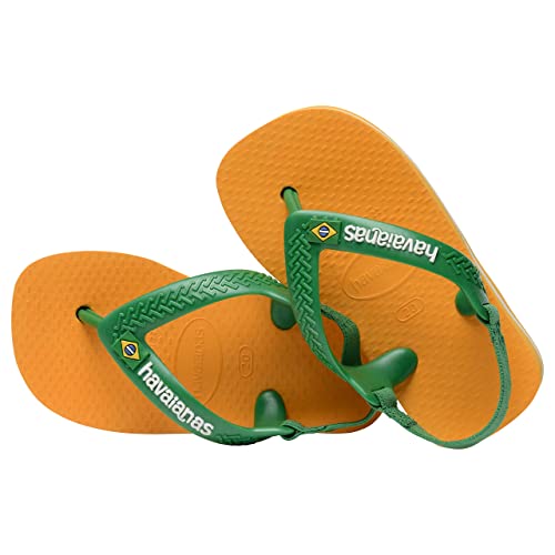 Havaianas Baby Brasil Logo, Chanclas Unisex niños, Naranja Citrus, 22 EU von Havaianas