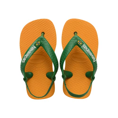 Havaianas Baby Brasil Logo, Chanclas Unisex niños, Naranja Citrus, 22 EU von Havaianas