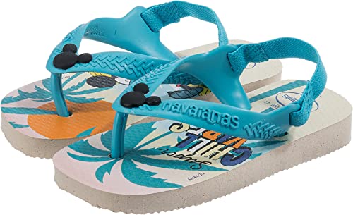 Havaianas Baby Disney Classics, Flipflop, Beige Straw/Blue, von Havaianas