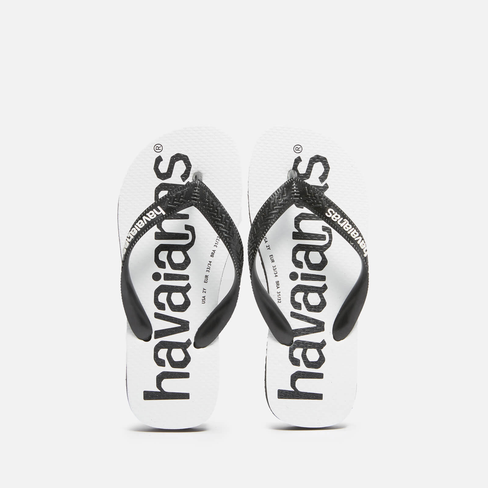 Havaianas Boys Logo Mania Flip Flops - Black/Black - UK 12 Kids von Havaianas